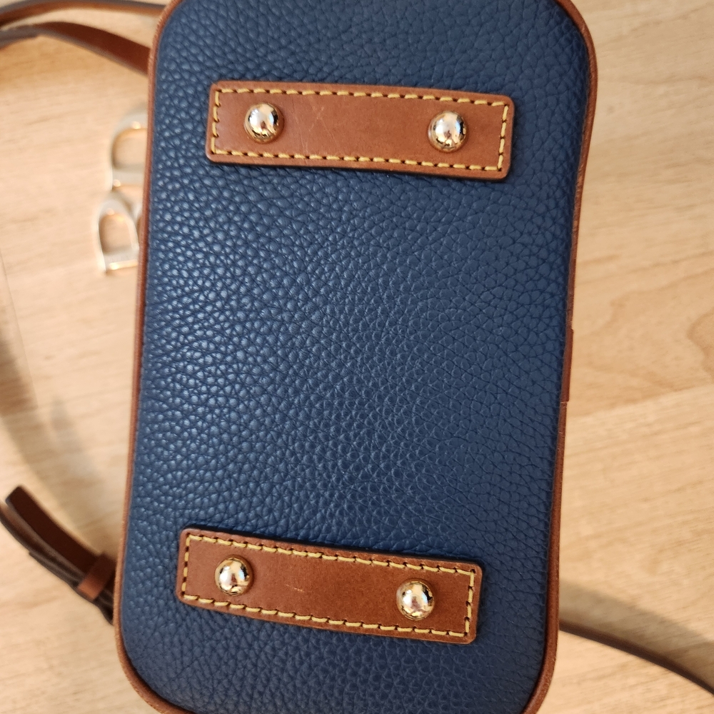 Dooney & Bourke Navy Pebble Leather Crossbody Bag - Picture 7 of 7
